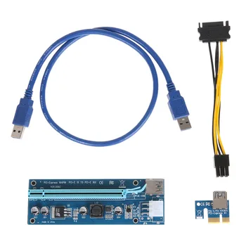60cm USB 3.0 PCI-E Express 1x la 16x Extender Riser Card Adaptor pcie de la 1 la 4 usb pentru Grafica placa Video pentru Bitcoin Litecoin