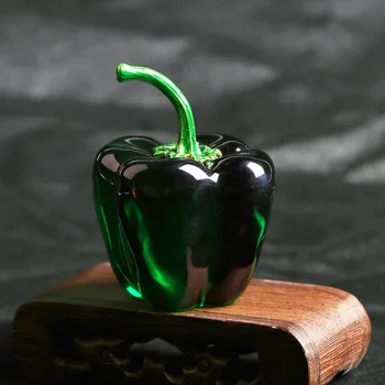 66mm Verde de Sticlă Cristal Piper Prespapier de Suveniruri Smoothy Destul Legume Cadouri Artizanat Suvenir Acasă Decorare Cadouri
