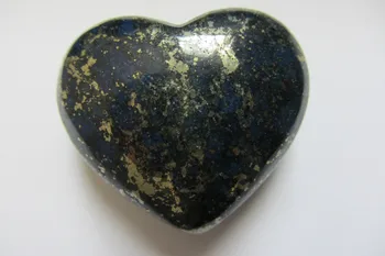 68.9 g natural lapis lazuli inima de mână sculptate în piatră, sculptură piatră prețioasă de vindecare