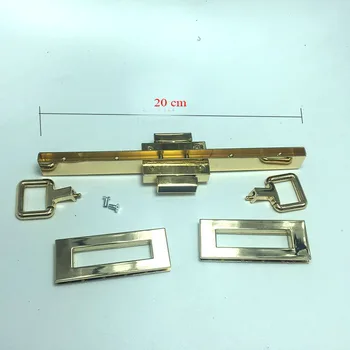 8 inch se Descurce sac de top de metal mâner incuietoare de culoare de aur de metal bara dublu de blocare geantă de mână hardware mânere