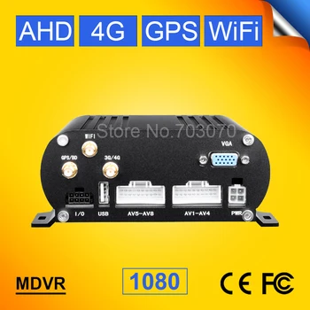 8CH AHD DVR MOBIL Cu 4G-GPS-Wifi în Timp Real de Supraveghere Ciclica Suport de Înregistrare 8 Camera 2TB Hard Disk Camion Autobuz HDD Mdvr