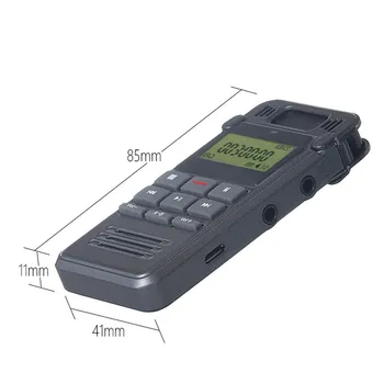 8GB de Reducere a Zgomotului de Înaltă definiție Audio Digital Voice Recorder Dictafon Înregistrare de Telefon cu Display LCD, MP3 Player
