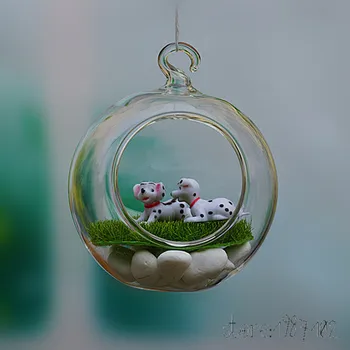 8pcs DIA 8CM agățat rotund de sticlă aer de plante terarii cu bule bile de cristal floare glob vaza pentru nunta decoratiuni tavan