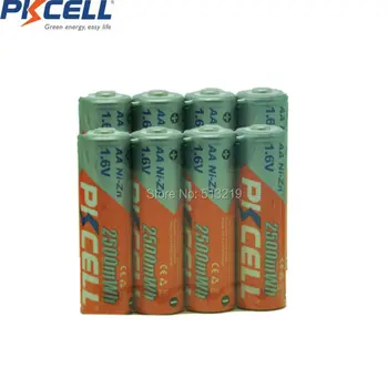 8Pcs Ni-Zn 1.6 V AA 2500 mWh 2500mwh de Înaltă Performanță Reîncărcabile baterii aa si 1 Baterie Cutie de Caz
