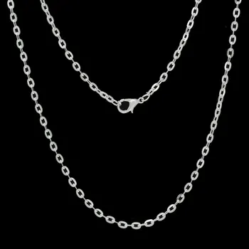 8SEASONS Bijuterii Colier silver-culoare Incuietoare Homar Plat Link-Deschis Lanțuri de Cablu 76.2 cm(30