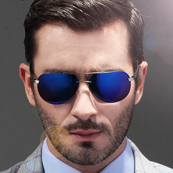 (9 culori) pentru Bărbați ochelari de Soare Polarizat Metal Aliaj de Conducere Ochelari UV400 Protecție Ochelari de protecție Ochelari de sex Masculin Pilot Stil A143