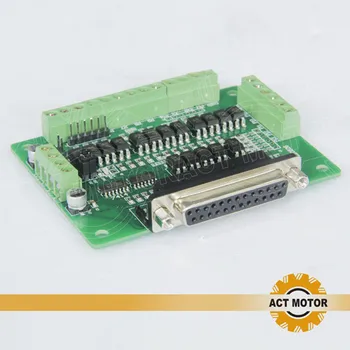 ACTUL Motor 6Axis Interface Board ( Breakout Bord DB25) Adaptor Router CNC Mill Taie Gravura Laser Printer