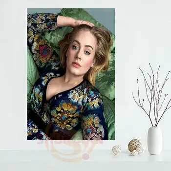 Adele Poster Personalizat din Satin poster de imprimare tesatura pânză de perete poster de imprimare de Mătase, Tesatura de Imprimare