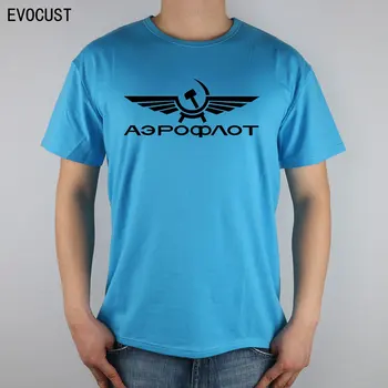 Aeroflot AVIAȚIA RUSĂ RUSSIA CCCP T-shirt de Top din Lycra, Bumbac Barbati tricou