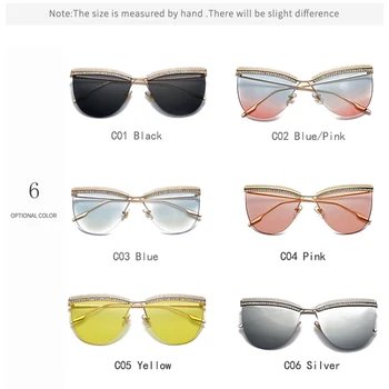 AFOUE ochelari de Soare pentru Femei Brand Designer de Epocă Ochelari de Soare Femei pentru Femei de Moda Diamant de Lux Decor Clasic UV400 Ochelari