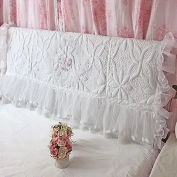 Alb elegant pat bordura de acoperire decorative nunta bow lace zburli fusta pernele de acoperire prințesă bedhead bord prosop pat îmbrăca