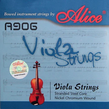 Alice A906 Viola Siruri De Caractere Nichel Crom Rana Placat Cu Nichel Ball-End