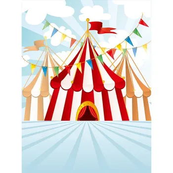 Allenjoy fundaluri de fotografie, desene animate Sevilla Cort de Joaca carnaval Carusel Pavilion banner photo studio background