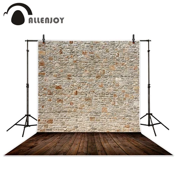 Allenjoy fundaluri de fotografie, Stonewall frumos aranjate lemn zid de cărămidă fundaluri pentru studio foto