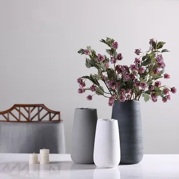 American modern minimalist vaza ceramica Europene alb florale decoratiuni Mobilier Acasă Nordic creative de decorare camera de zi