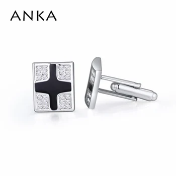 ANKA vacanță cadou butoni email Negru și alb de cristal Cruce manșetă link-uri de potrivire franceză camasa de nunta cel mai bun om #113475