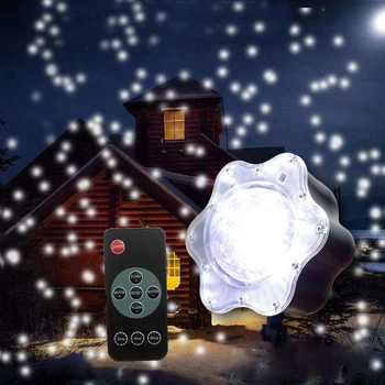 Anul nou cu Laser Zăpadă de Crăciun Lămpi de proiecție în aer liber Fulg de nea Proiector Romantic Garden Home Petrecere Disco Etapă de Lumină LED-uri