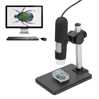 AOMEKIE 1000X Zoom Digital USB Camera Video Microscop 8 LED-uri Lupa Microscopio Digital cu Ascensiunea și decăderea Titularului de Mana a Treia