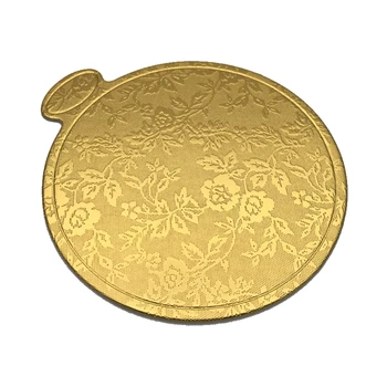 Aomily 100buc/Set de Aur de Imprimare Rotund Tort Mousse de Placi de Hârtie Prajitura Desert Afișează Tava de Tort de Nunta de Patiserie Decorative Kit