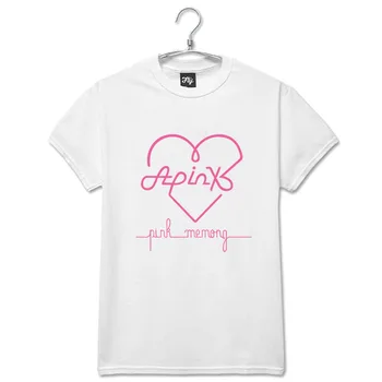Apink roz de memorie tipărirea de vară bărbați femei tricou maneca scurta kpop iubitorii de moda oana gât t-shirt bumbac tees