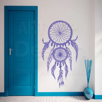 Art design nou home decor de vinil dream catcher autocolante de perete ieftin casa decor plin de culoare religie decalcomanii în camere de familie