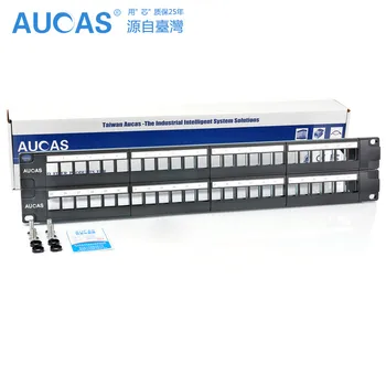 AUCAS 48 Porturi Gol Patch Panel Descarce Patch Panel Modular Cadru Gol cu cablu manager de bar