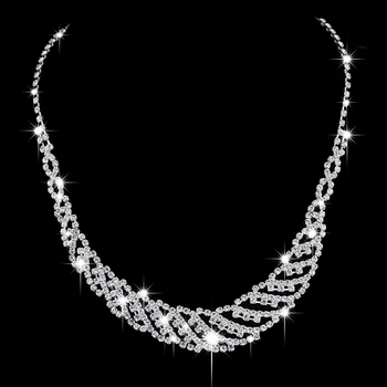Austria Cristal de Mireasa Seturi de Bijuterii Pandantiv Colier Frunze de Forma Cravată Colier Cercei Bijuterii de Nunta pentru Femei 2017