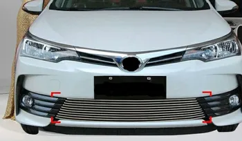 Auto styling Pentru 2017 Toyota Corolla din aliaj de Aluminiu Crom Grila Fata Apropiere Tăiați Curse Gratare Tapiterie