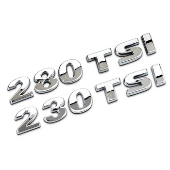Autocolant auto Emblema, Insigna 280 230 STI Coada de Metal de Argint 11x1.5cm Pentru VW Bora Sagitar Tuning Auto Accesorii Coafura