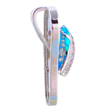 Ayowei Populare Flip flops Design Albastru Opal 925 de Argint Zircon Moda Bijuterii Colier cu Pandantive pentru Femei OPS686A