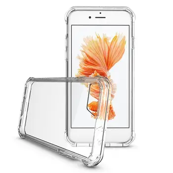 B2CASE Cristal Acrilic Caz pentru iPhone 7 Plus 8 la Șocuri Greu Hibrid Greu Capacul iPhone 6S 6 Plus Limpede Transparent Înapoi Capa