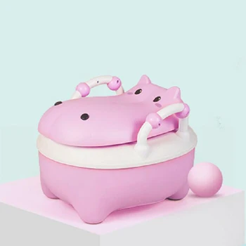 Baby Potty de Formare Toaletă Scaunului Copil Olita Antrenor Desene animate Hipopotam Portabil Copii Baby Olita din Plastic pentru Copii Oală