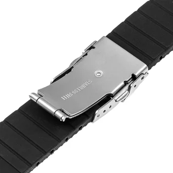 Banda de Cauciuc siliconic pentru Asus Zenwatch 1 2 22mm LG G Watch W100 W110 Urbane W150 Pebble Time / Oțel Curea de Înlocuire Brățară