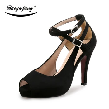 BaoYaFang Brand Femei vara sandale Fete de moda de nunta pantofi Mireasa 10 cm tocuri Înalte, rochie de petrecere pantofi pentru femeie pantofi de înaltă