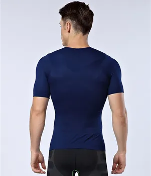 Barbati corector de postura tricou piept strâns formator pentru barbati curea talie reduce burtă grăsime arde stomacul de un corset negru alb albastru