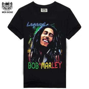 Barbati [os] Mens tricou casual stil nou imprimate t-shirt BOB Marley cele mai recente modele cămașă pentru bărbați rock Negru t-shirt transport gratuit