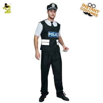 Barbati populare de Poliție Costum Petrecere de Halloween Slim Fit Rochie Fancy Haine Barbati frumosi Poliție Costume Cosplay