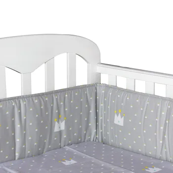 Bare de protectie pentru copii În Pătuț Pentru Nou-nascuti Lenjerie de pat din Bumbac apărătoare Pat Protector 5 Culori 200cm Lungime