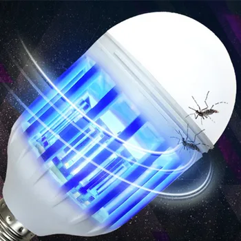 Bec LED E27 de Țânțari Electronice Criminal Lumina de Noapte Lampa de Insecte Muste Respingător Casa Accesorii Iluminat Albastru 220V