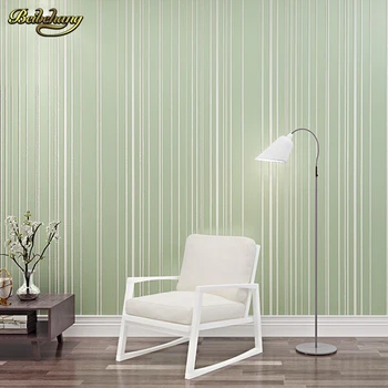 Beibehang papel de parede 3D stereo simplu și modern, verde cu dungi tapet dormitor, cameră de zi plină de mediu non-țesute