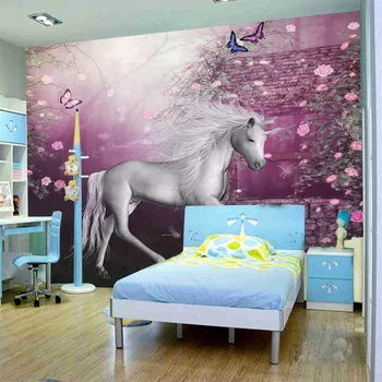 Beibehang Personaliza orice dimensiune picturi murale papel de parede foto rola tapet pentru Copii desene animate calul picturi murale 3d hârtie de perete dormitor
