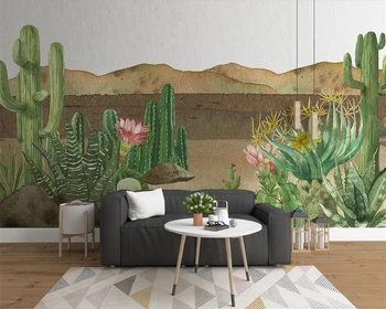 Beibehang Personalizat tapet Modern, minimalist TV de fundal peretele Nordic planta tropicala flamingo cactus fundal tapet 3d