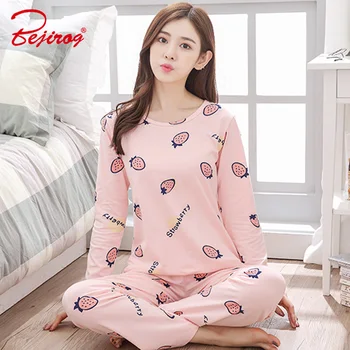 Bejirog set de pijama pentru femei lapte de tesatura de matase somn haine cu maneci lungi de pijama costum de toamna cămășuță de noapte femei îmbrăcăminte de noapte cămăși de noapte
