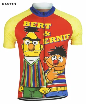 Bert și Ernie Copii Biciclete Ciclism Jersey cu Bicicleta în aer liber Sport Maneca Scurta Ciclism de Îmbrăcăminte Pentru Copii XS-XL