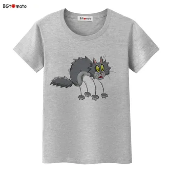 BGtomato Nou stil creativ tricouri Personalitatea de imprimare pisica topuri brand Original haine de bună calitate vară teuri pentru femei
