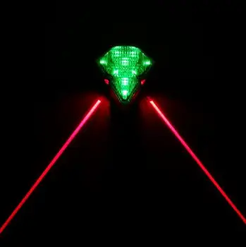 Bicicleta Coada din Spate Reîncărcabilă 8 LED-uri de Lumină Laser Lampa cu 3 Moduri de Forma de Diamant New Sosire