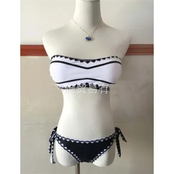 Bikini Brazilian de Baie Sexy Haine Bikini triunghi alb divizat costume de baie, costume de baie Bikini set
