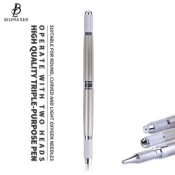 BIOMASER Microblading Munsu Tebori Pen Permanente Make up Manual spranceana machiaj permanent pix cu Microblading ac lama