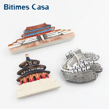 Bitimes 3 Piese Frigider Autocolante China Travel Suveniruri 3D Frigider Magneți de Frigider Autocolant Imanes Acasă Decorare Cadou