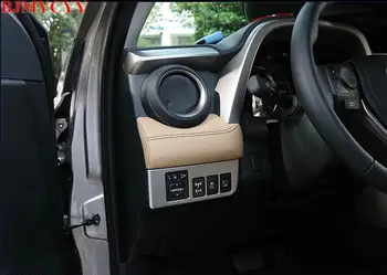 BJMYCYY styling Auto Pentru Toyota RAV4 2017 Interior de Mașină din Față Faruri Lampă Comutator Buton Capac Turnare Trim Protectori Mat